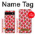W3719 Strawberry Pattern Hülle Schutzhülle Taschen und Leder Flip für Google Pixel 6a