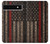 W3804 Fire Fighter Metal Red Line Flag Graphic Hülle Schutzhülle Taschen und Leder Flip für Google Pixel 6a