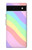 W3810 Pastel Unicorn Summer Wave Hülle Schutzhülle Taschen und Leder Flip für Google Pixel 6a