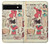 W3820 Vintage Cowgirl Fashion Paper Doll Hülle Schutzhülle Taschen und Leder Flip für Google Pixel 6a
