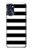 W1596 Black and White Striped Hülle Schutzhülle Taschen und Leder Flip für Motorola Moto G (2022)