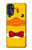 W2760 Yellow Duck Tuxedo Cartoon Hülle Schutzhülle Taschen und Leder Flip für Motorola Moto G (2022)