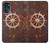 W2766 Ship Wheel Rusty Texture Hülle Schutzhülle Taschen und Leder Flip für Motorola Moto G (2022)