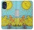 W3435 Tarot Card Moon Hülle Schutzhülle Taschen und Leder Flip für Motorola Moto G (2022)