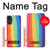 W3799 Cute Vertical Watercolor Rainbow Hülle Schutzhülle Taschen und Leder Flip für Motorola Moto G (2022)