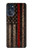 W3804 Fire Fighter Metal Red Line Flag Graphic Hülle Schutzhülle Taschen und Leder Flip für Motorola Moto G (2022)