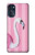 W3805 Flamingo Pink Pastel Hülle Schutzhülle Taschen und Leder Flip für Motorola Moto G (2022)