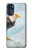 W3843 Bald Eagle On Ice Hülle Schutzhülle Taschen und Leder Flip für Motorola Moto G (2022)