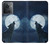 W3693 Grim White Wolf Full Moon Hülle Schutzhülle Taschen und Leder Flip für OnePlus Ace