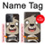 W3855 Sloth Face Cartoon Hülle Schutzhülle Taschen und Leder Flip für OnePlus Ace