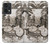 W1681 Steampunk Drawing Hülle Schutzhülle Taschen und Leder Flip für OnePlus Nord CE 2 Lite 5G