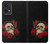 W3753 Dark Gothic Goth Skull Roses Hülle Schutzhülle Taschen und Leder Flip für OnePlus Nord CE 2 Lite 5G