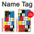 W3814 Piet Mondrian Line Art Composition Hülle Schutzhülle Taschen und Leder Flip für OnePlus Nord CE 2 Lite 5G