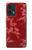 W3817 Red Floral Cherry blossom Pattern Hülle Schutzhülle Taschen und Leder Flip für OnePlus Nord CE 2 Lite 5G
