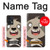 W3855 Sloth Face Cartoon Hülle Schutzhülle Taschen und Leder Flip für OnePlus Nord CE 2 Lite 5G
