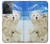 W3794 Arctic Polar Bear and Seal Paint Hülle Schutzhülle Taschen und Leder Flip für OnePlus 10R