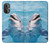 W1291 Dolphin Hülle Schutzhülle Taschen und Leder Flip für OnePlus Nord N20 5G