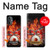 W1431 Skull Drum Fire Rock Hülle Schutzhülle Taschen und Leder Flip für OnePlus Nord N20 5G
