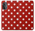 W2951 Red Polka Dots Hülle Schutzhülle Taschen und Leder Flip für OnePlus Nord N20 5G
