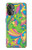 W3273 Flower Line Art Pattern Hülle Schutzhülle Taschen und Leder Flip für OnePlus Nord N20 5G