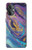 W3676 Colorful Abstract Marble Stone Hülle Schutzhülle Taschen und Leder Flip für OnePlus Nord N20 5G