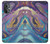 W3676 Colorful Abstract Marble Stone Hülle Schutzhülle Taschen und Leder Flip für OnePlus Nord N20 5G