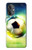 W3844 Glowing Football Soccer Ball Hülle Schutzhülle Taschen und Leder Flip für OnePlus Nord N20 5G