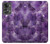 W3713 Purple Quartz Amethyst Graphic Printed Hülle Schutzhülle Taschen und Leder Flip für OnePlus Nord 2T