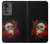 W3753 Dark Gothic Goth Skull Roses Hülle Schutzhülle Taschen und Leder Flip für OnePlus Nord 2T