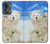 W3794 Arctic Polar Bear and Seal Paint Hülle Schutzhülle Taschen und Leder Flip für OnePlus Nord 2T