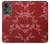 W3817 Red Floral Cherry blossom Pattern Hülle Schutzhülle Taschen und Leder Flip für OnePlus Nord 2T