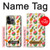 W3883 Fruit Pattern Hülle Schutzhülle Taschen und Leder Flip für iPhone 13 Pro