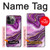 W3896 Purple Marble Gold Streaks Hülle Schutzhülle Taschen und Leder Flip für iPhone 13 Pro
