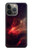 W3897 Red Nebula Space Hülle Schutzhülle Taschen und Leder Flip für iPhone 13 Pro