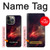 W3897 Red Nebula Space Hülle Schutzhülle Taschen und Leder Flip für iPhone 13 Pro