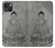 W3873 Buddha Line Art Hülle Schutzhülle Taschen und Leder Flip für iPhone 13 mini