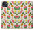 W3883 Fruit Pattern Hülle Schutzhülle Taschen und Leder Flip für iPhone 13 mini