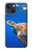 W3898 Sea Turtle Hülle Schutzhülle Taschen und Leder Flip für iPhone 13 mini