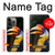 W3876 Colorful Hornbill Hülle Schutzhülle Taschen und Leder Flip für iPhone 13 Pro Max