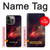 W3897 Red Nebula Space Hülle Schutzhülle Taschen und Leder Flip für iPhone 13 Pro Max