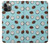 W3860 Coconut Dot Pattern Hülle Schutzhülle Taschen und Leder Flip für iPhone 12, iPhone 12 Pro