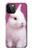 W3870 Cute Baby Bunny Hülle Schutzhülle Taschen und Leder Flip für iPhone 12, iPhone 12 Pro