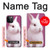 W3870 Cute Baby Bunny Hülle Schutzhülle Taschen und Leder Flip für iPhone 12, iPhone 12 Pro