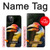 W3876 Colorful Hornbill Hülle Schutzhülle Taschen und Leder Flip für iPhone 12, iPhone 12 Pro