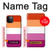 W3887 Lesbian Pride Flag Hülle Schutzhülle Taschen und Leder Flip für iPhone 12, iPhone 12 Pro