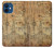 W3868 Aircraft Blueprint Old Paper Hülle Schutzhülle Taschen und Leder Flip für iPhone 12 mini