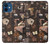 W3877 Dark Academia Hülle Schutzhülle Taschen und Leder Flip für iPhone 12 mini