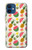 W3883 Fruit Pattern Hülle Schutzhülle Taschen und Leder Flip für iPhone 12 mini