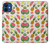 W3883 Fruit Pattern Hülle Schutzhülle Taschen und Leder Flip für iPhone 12 mini