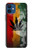 W3890 Reggae Rasta Flag Smoke Hülle Schutzhülle Taschen und Leder Flip für iPhone 12 mini